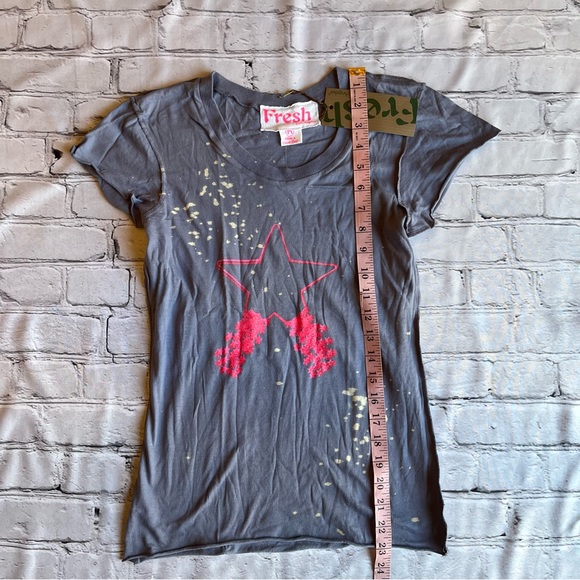 Fresh LA Y2K Stars T-shirt New NWT Medium Splattered Purple - Picture 3 of 7